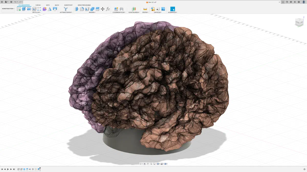 Der künstliche "Pfosten im Gehirn montiert".